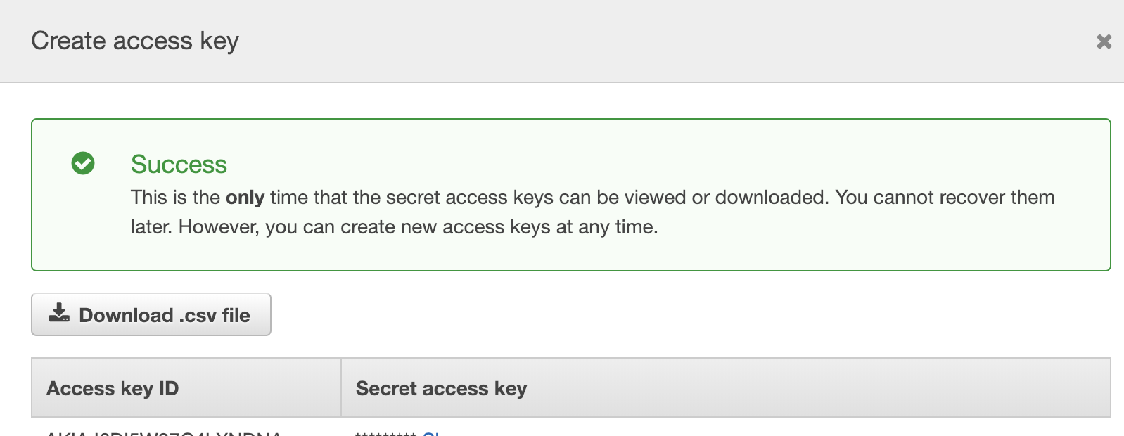Access Key